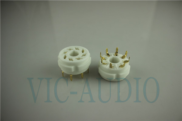 8Pins Tube Socket GZC8-Y For 6p3p el34 6p6p 6n8p 5z3p Tube Ceramic Socket PCB Board Socket