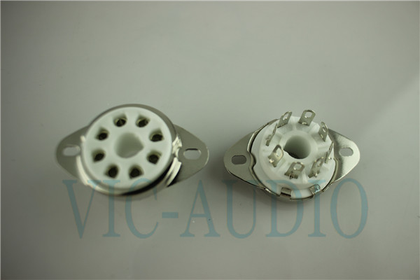 8Pins Tube Socket GZC8-Y-3 Ceramic Base For KT88 KT66 EL34 6SN7 GZ34 5881 6V6 5U4G 6550 Tube Ceramic Socket