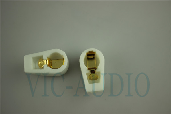 White plated Ceramic ANODE vacuum tube cap/grip cap for EF37/6P13P/6Z18/1625/6J1 Tube 