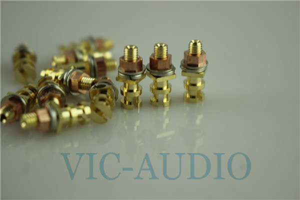 DIY Tube Guitar Amplifier Tag Board parts 24K Pure copper Plated gold Turrets 