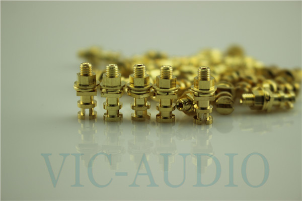 DIY HIFI Amp Tube Guitar Amplifier Tag Board parts 24K Pure copper Plated gold Turrets