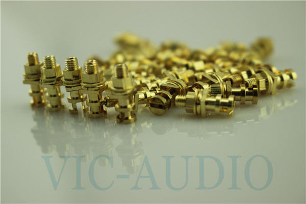 DIY HIFI Amp Tube Guitar Amplifier Tag Board parts 24K Pure copper Plated gold Turrets