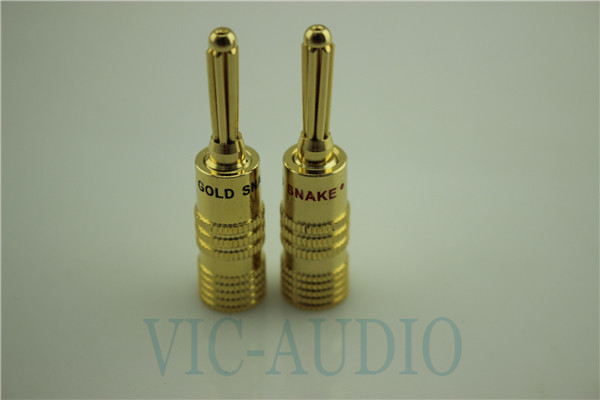 Banana plugs gold plated speaker terminals 