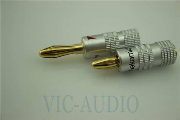 Banana plugs gold plated speaker terminals